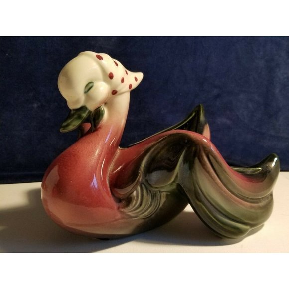 Vintage Hull Pottery USA Bird Swan Planter Vase - Picture 1 of 5